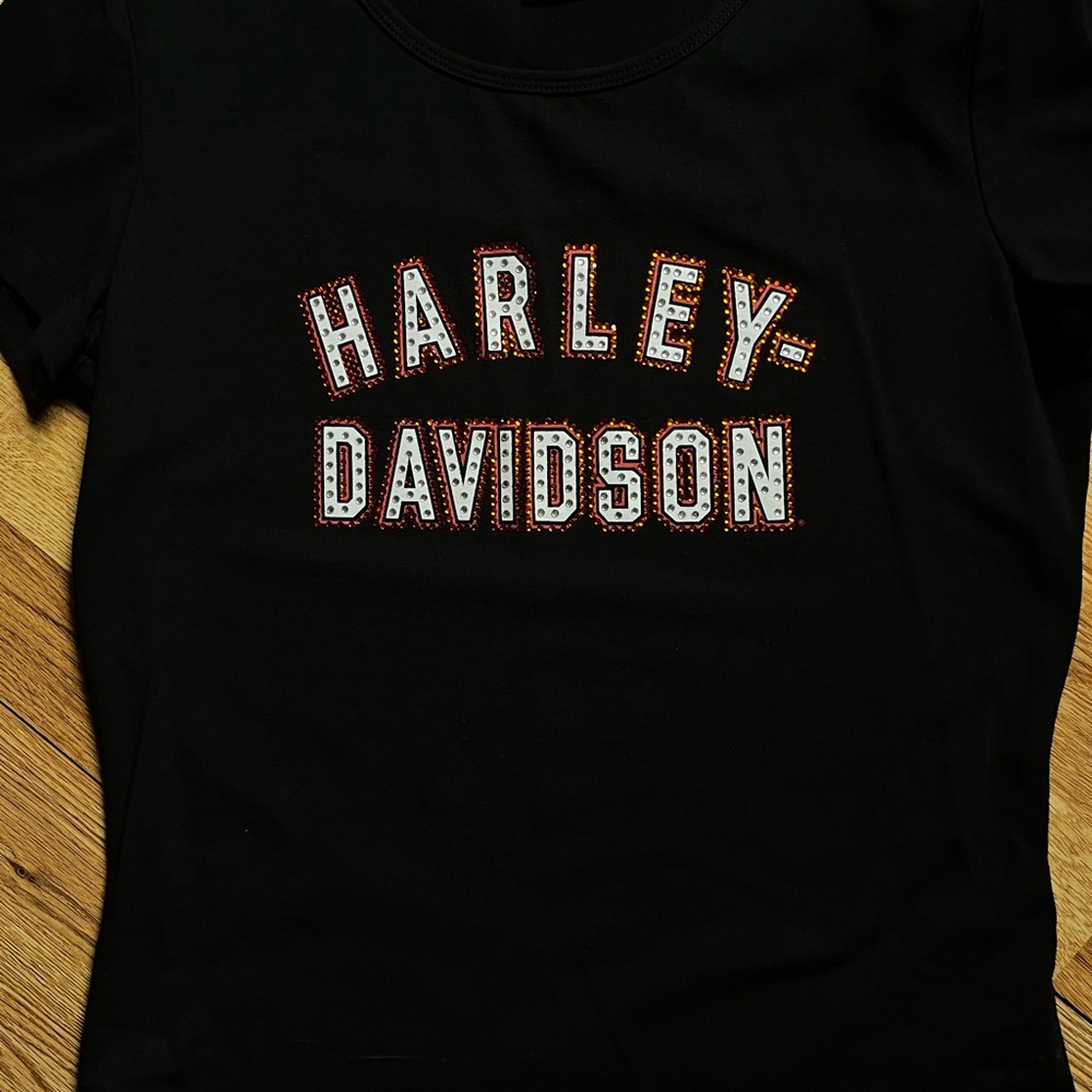Harley-Davidson Black Short Sleeve Tee Iconic Logo